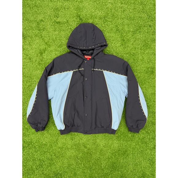 Supreme Studded Stadium Jacket Blue SZ Small